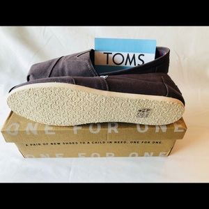 Brand new ash colored canvas Toms 9.5!